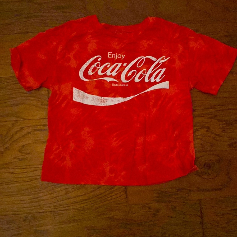 Red Coca-Cola Cropped Shirt